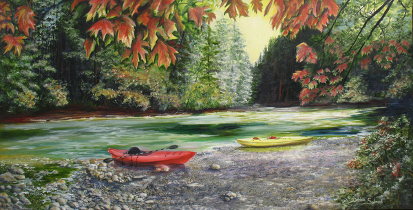 Kayaking on Puntledge River